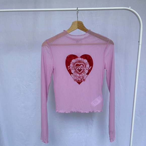 Pink Mesh Urban Outfitters BNWT Blouse - Picture 2 of 4